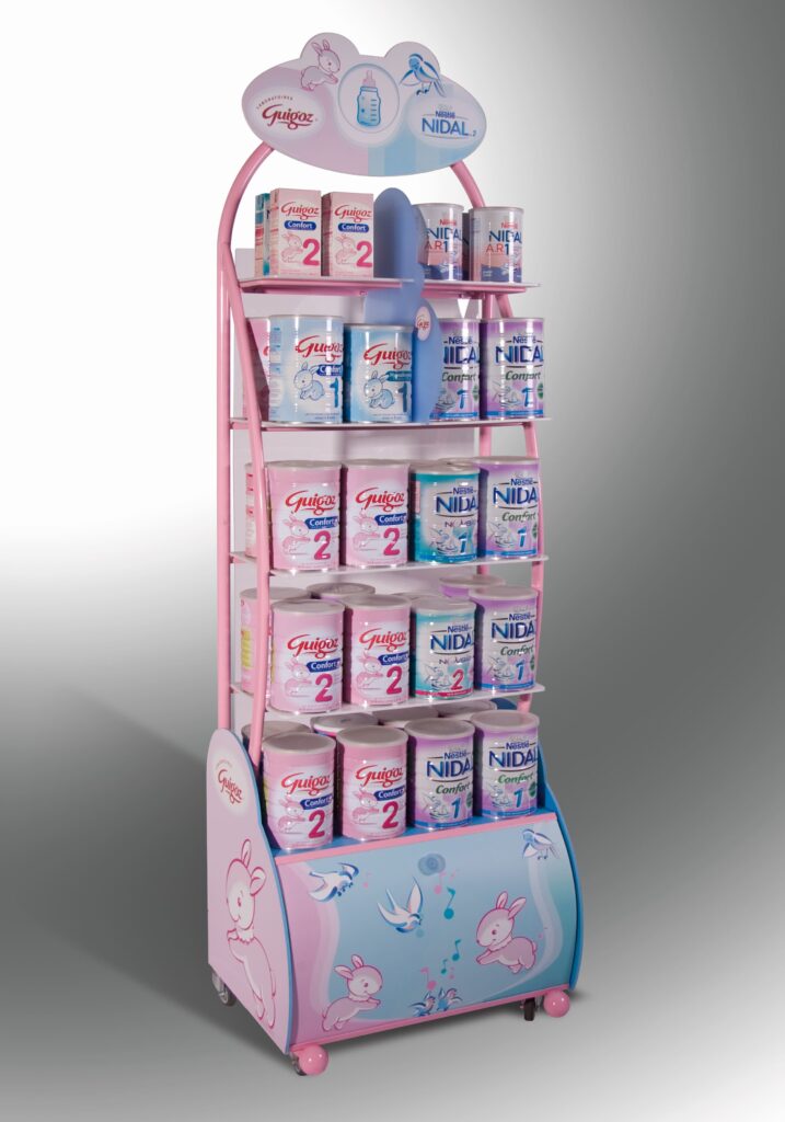 impression numérique sur PLV avec habillage + découpe sur mesure